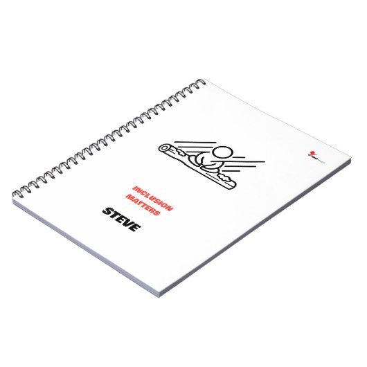 Inclusie is belangrijk Disability Pride Aangepaste Notitieboek (Linkerzijde)