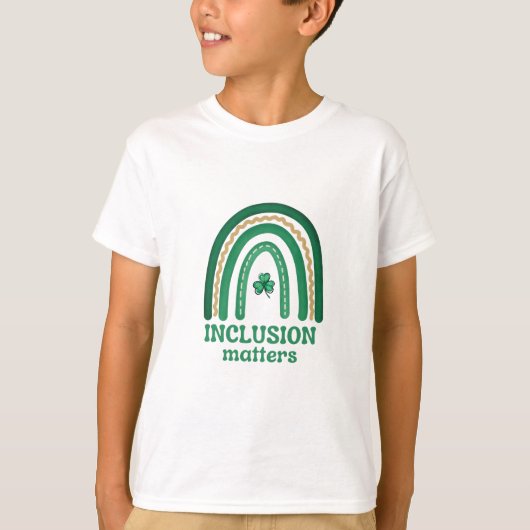 Inclusie is belangrijk St. Patrick's Day Shirt (Voorkant)