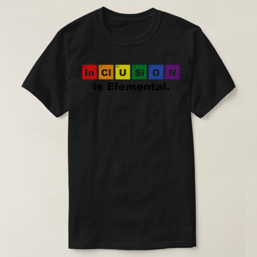 Inclusie is elementair honkbal t-shirt (Design voorkant)