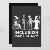 Inclusie is geen enge Spooky Skeleton Teacher Kaart (Voorkant / Achterkant)