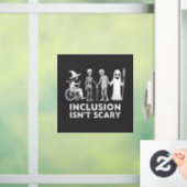 Inclusie is geen enge Spooky Skeleton Teacher Raamsticker (Huis)