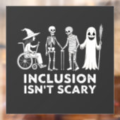 Inclusie is geen enge Spooky Skeleton Teacher Raamsticker (Vel 2)