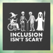 Inclusie is geen enge Spooky Skeleton Teacher Raamsticker (Vel 3)
