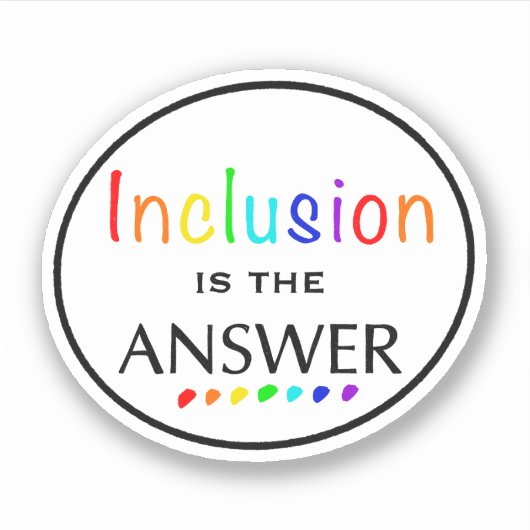 Inclusie is het antwoord - Bewustzijn van de neuro Sticker (Voorkant)