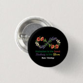 Inclusie is het zaad, vriendelijkheid is de bloei ronde button 3,2 cm (Voorkant /achterkant)