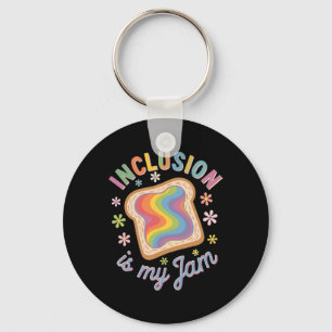 Inclusie is mijn jam autisme bewustzijn sleutelhanger