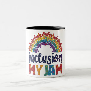 Inclusie is mijn jam tweekleurige koffiemok