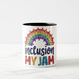 Inclusie is mijn jam tweekleurige koffiemok