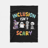 Inclusie is niet eng Mummy Boo Ghost Halloween Fleece Deken (Voorkant)