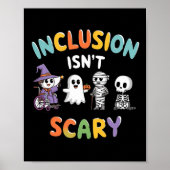 Inclusie is niet eng Mummy Boo Ghost Halloween Poster (Voorkant)