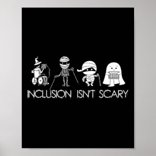 Inclusie is niet eng SLP Halloween Speed Teacher G Poster