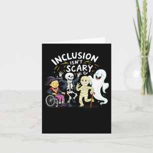 Inclusie is niet eng Teacher Skeleton Ghost Schatt Kaart