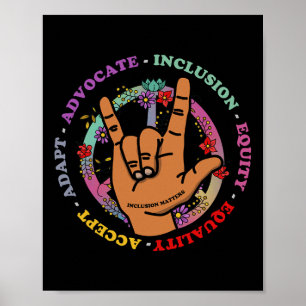 Inclusie Problemen Autisme Bewustzijn Leraar Inspi Poster