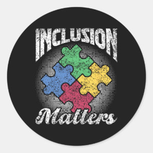 Inclusie Problemen Autistische Ondersteuning Autis Ronde Sticker
