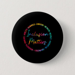 Inclusie Problemen Tie Dye Autisme Bewustzijn Snel Ronde Button 5,7 Cm