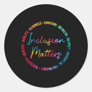 Inclusie Problemen Tie Dye Autisme Bewustzijn Snel Ronde Sticker