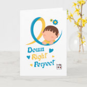 Inclusie voor Downsyndroom - Perfect Kaart (Gele Bloem)