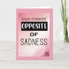 Inclusie voor Downsyndroom - Roze Kaart