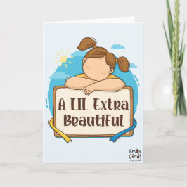 Inclusie voor downsyndroom - Schattig Meisje Kaart