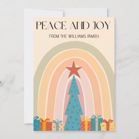 Inclusief Boho Peace Love LGBTQ Holiday Kaart (Voorkant)
