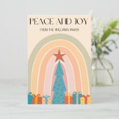Inclusief Boho Peace Love LGBTQ Holiday Kaart (Staand voorkant)