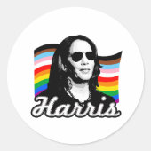 Inclusief Harris-vlag Ronde Sticker (Voorkant)