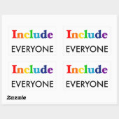 Inclusief iedereen - Bewustmaking van de neurodive Rechthoekige Sticker (Vel)