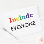 Inclusief iedereen - Bewustmaking van de neurodive Rechthoekige Sticker (Envelop)