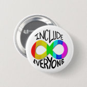 Inclusief iedereen Rainbow Infinity-symbool Ronde Button 5,7 Cm (Voorkant /achterkant)