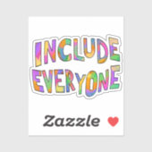 Inclusief Iedereen Typografie Neurodiversiteit Sticker (Vel)