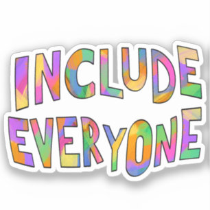 Inclusief Iedereen Typografie Neurodiversiteit Sticker