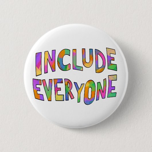 Inclusief Iedereen Typografie Neurodiversity White Ronde Button 5,7 Cm (Voorkant)