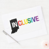 Inclusief Indiana | Sticker, Regenboog Rechthoekige Sticker (Envelop)