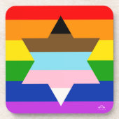 Inclusief Joodse Pride-onderzetter Bier Onderzetter (Voorkant)