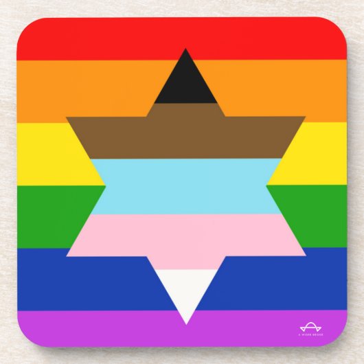 Inclusief Joodse Pride-onderzetter Bier Onderzetter (Voorkant)