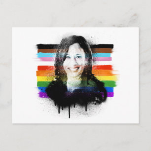 Inclusief Kamala Harris Pride Graffiti Briefkaart