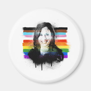 Inclusief Kamala Harris Pride Graffiti Magneet