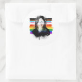 Inclusief Kamala Harris Pride Graffiti Ronde Sticker (Tas)