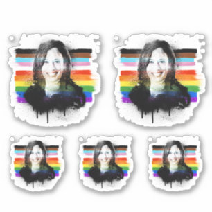 Inclusief Kamala Harris Pride Graffiti Sticker