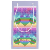 Inclusief pasteelregenboog van hart en liefde klein cadeauzakje (Voorkant)