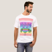 Inclusief pasteelregenboog van hart en liefde t-shirt (Voorkant volledig)