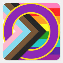 Inclusief Progressive Retro 8 Pride Flag Sticker