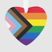 Inclusief rainbow Lgbtq gay pride diversity hart Ornament (voorkant)
