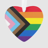 Inclusief rainbow Lgbtq gay pride diversity hart Ornament (achterkant)