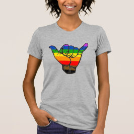 Inclusief Rainbow Shaka LGBTQ+ T-shirt