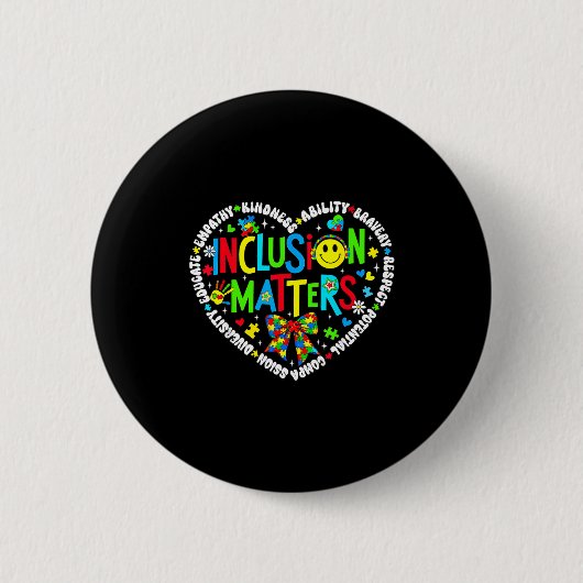 Inclusief speciaal onderwijs docent autisme ronde button 5,7 cm (Voorkant)