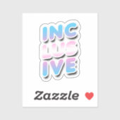 Inclusief - Trans Regenboog Sticker (Vel)