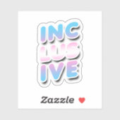 Inclusief - Trans Regenboog Sticker (Vel)