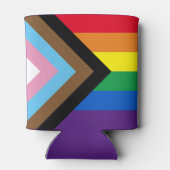 Inclusief vlag voor homodiversiteit bij regenboogb blikjeskoeler (Achterkant)