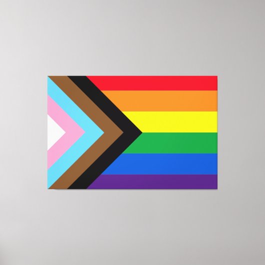 Inclusief vlag voor homodiversiteit bij regenboogb canvas afdruk (Voorkant)